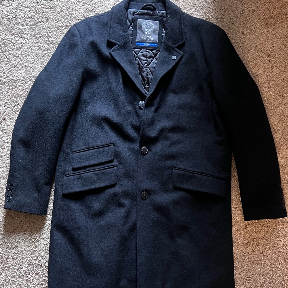 Vince Camuto Men's Pea Coat- 1X Black